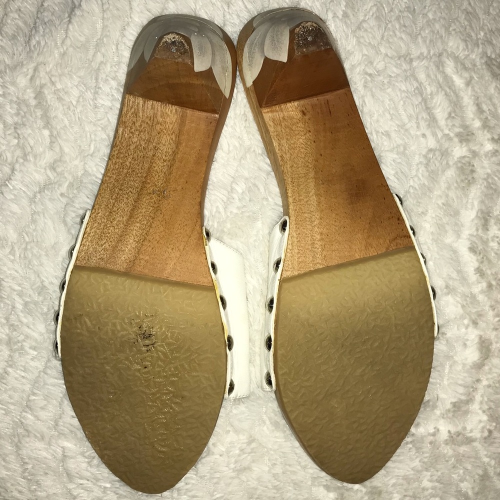 Mystique Leather Jewel Buckle Kitten Slides White - Picture 6 of 6